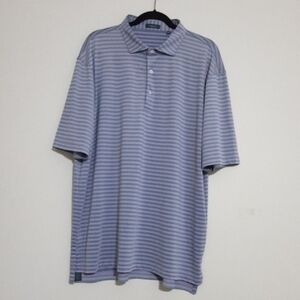 Turtleson Men's lavender Striped Polo Shirt golf casual performance 2XL outdoor